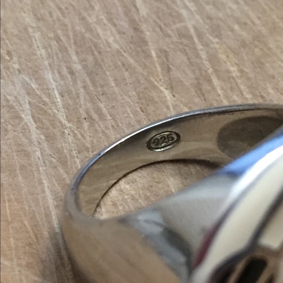 Awesome retro enamel 925 sterling silver ring - Picture 5 of 6